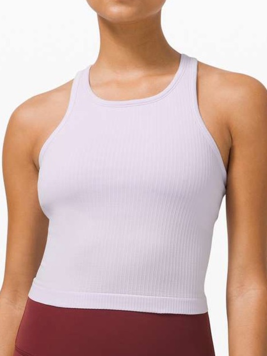 lululemon athletica Tops - Lululemon Ebb to Street Cropped Tank - Lavender Dew
